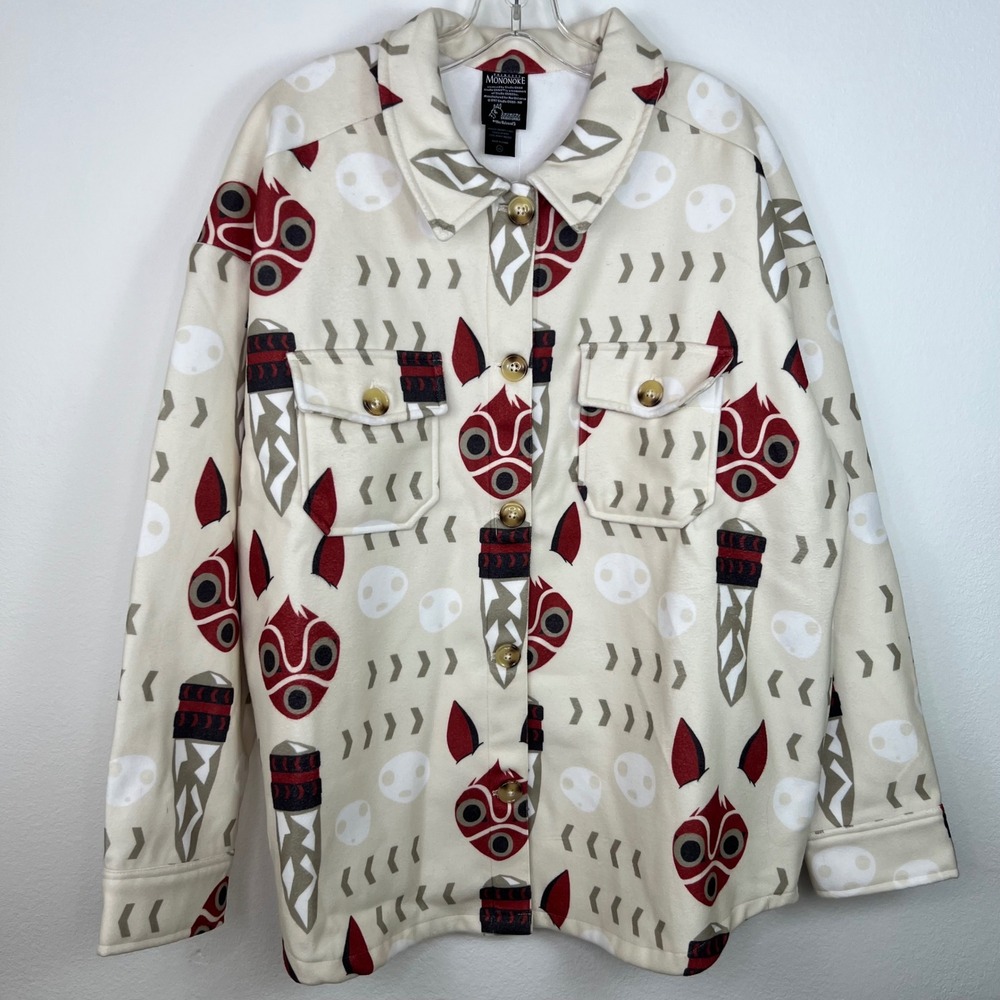 Her Universe Princess Mononoke Studio Ghibli Jacket Large NWT Fleece Shirt